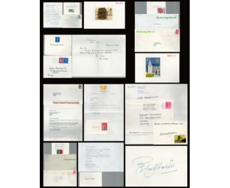 Stamp Designers Signed Collection of TLS, Stamps, Cards and Envelopes includes Nicolas Jenkins Graphic Design, Murdoch Design