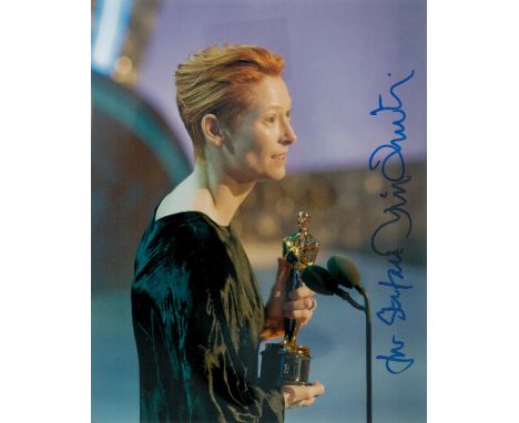 Tilda Swinton signed 10x8 colour photo. Katherine Matilda Swinton, born 5 November 1960, is a British actress. Known for her 