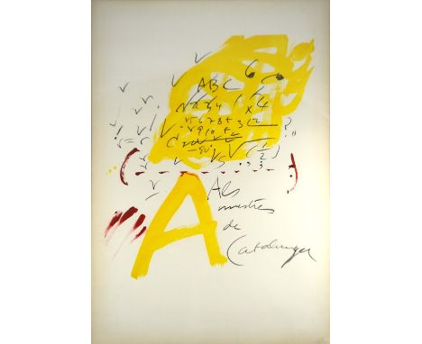 † Antoni Tapies (1923-2012), Als Mestres de Catalunya, No.2 (Galfetti 489), lithograph, 1974, signed and numbered PA, limited