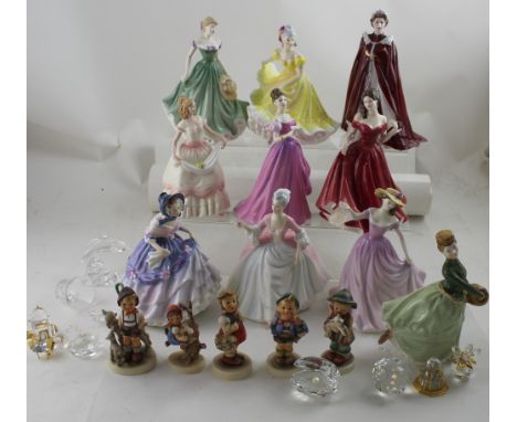 A group of Royal Doulton figures including 'Beth', 'Jasmine', 'Ninette', 'Alice' etc (majority second quality), also a Royal 