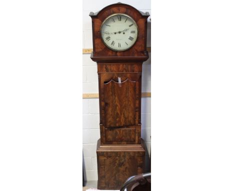 John Harris Liverpool; a 19th century mahogany longcase clock, the circular dial set with Roman numerals, striking on bell, h