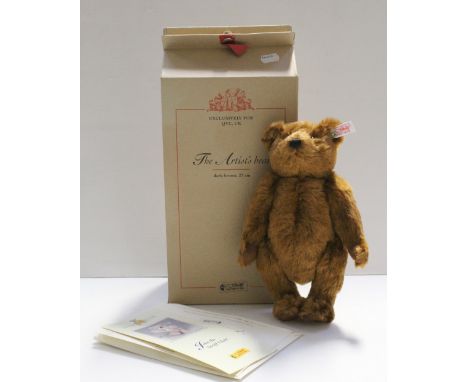 Steiff; a boxed limited edition 'The Artist's Bear' with certificate and paperwork, length 27cm.