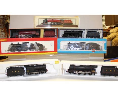 A quantity of Hornby Dublo and other railway-related models to include a Hornby OO gauge engine and tender LMS 0-6-0 Class 4F