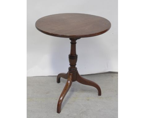 A 19th century mahogany circular occasional table, central column and tripartite support, diameter 63cm, a Victorian nursing 