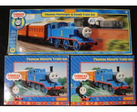 Hornby; three Thomas the Tank Engine train sets (3).