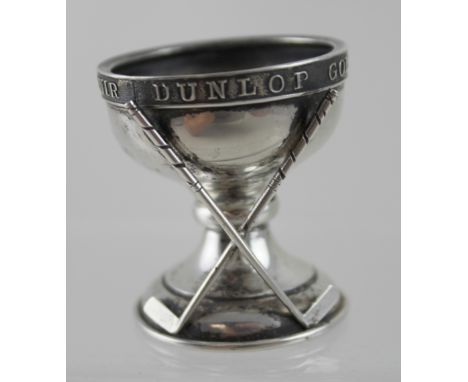 Birmingham Medal Co; a George V hallmarked silver 'Dunlop Golf Ball Hole-in-One' souvenir trophy/cup, Birmingham 1929, height