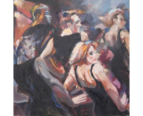 E* Kennoway (contemporary)Modern danceOil on canvas, signed and dated April 2000 verso, 106cm by 106cm; together with an indu