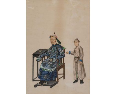 Seven 19th Century Chinese Gouache Paintings on Pith Paper, Framed, together with a Chinese Scroll Painting (8)In regards to 