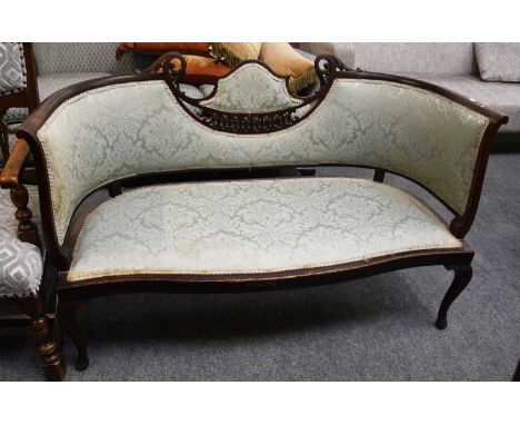 A Late Victorian Mahogany Framed Parlour Sofa 