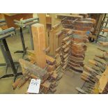 (Lot) Wood Clamps w/ Cart