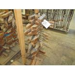 (Lot) Wood Clamps w/ Cart