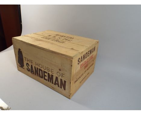 A Vintage Sandeman Vintage Port 1985 Crate 