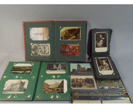 Four Albums of Various Subject Post Cards 