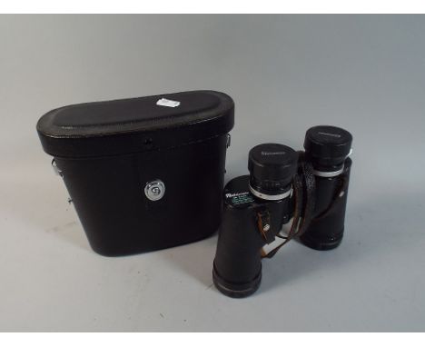 A Pair of Pathescope Binoculars in Case 