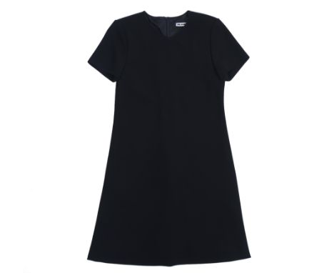 Jil Sander, little black dress van scheerwol mt. 38 [1] Jil Sander, fleece wool little black dress