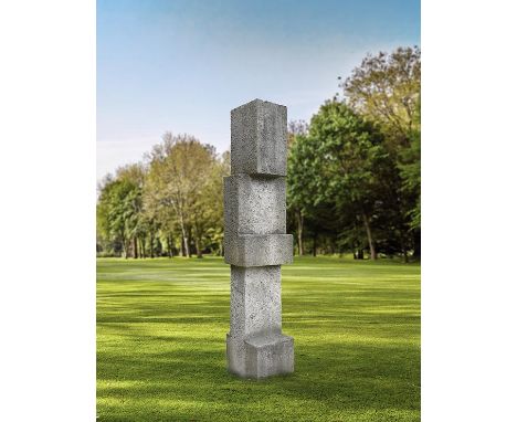 Hans Steinbrenner     1928 Frankfurt a. Main - 2008 Frankfurt a. Main Stele. 1985. Stein (Muschelkalk).  Unikat. 210 x 49 x 4