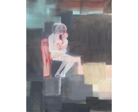 Miriam Cahn     1949 Basel - lebt und arbeitet in Basel liebenmüssen, 2008 + 20.8.19. 2008/2019. Öl auf Leinwand.  Verso auf 