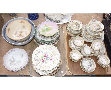 Large collection of pottery and porcelain,To include a Rockingham style twelve piece tea service to include, cup and saucers,