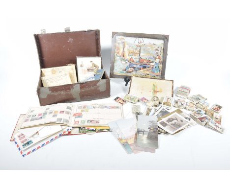 A suitcase containing a large quantity of cigarette cards, early to mid 20th CenturyTo include Players actors and actresses, 