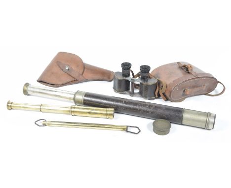 A pair of military issue Ross of London Prismatic Mark 1 binoculars dated 1914Complete with military marked leather case, als