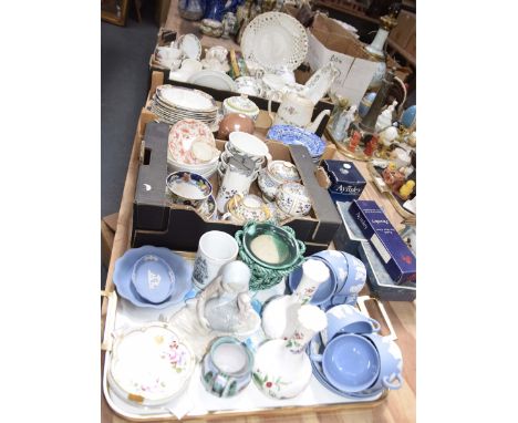 A large collection of ceramics,To include a Lladro figure of a young girl holding a turkey, a pair of Aynsley Victorian flowe