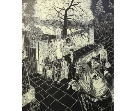 Richards Galloway (British). 'St Johns', 2004. Lincut print, 181.5 x 150.5 cm. Provenance: From a reputable private collectio