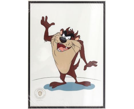 Limited edition sericel of The Tasmanian Devil, Warner Bros Inc. 1992, authenticated by McKimson Productions Inc, 34 x 24cm, 