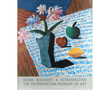 After David Hockney RA (British, b.1937). 'David Hockney: A Retrospective. The Metropolitan Museum of Art'. Poster for the 19