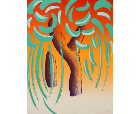 Michael Heindorff (German, b.1949). 'Tassos Trees IX'. Limited edition silkscreen print on heavy Wove paper published by Bern
