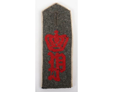 WW1 German Oldenburgisches Infanterie-Regiment Nr 91 M-15 Shoulder Strap, white piped field grey shoulder strap with red felt
