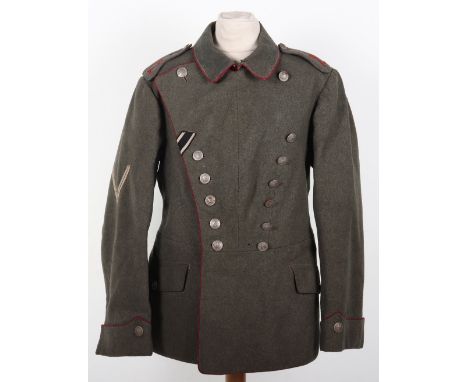 Imperial German Bavarian M-1908 Other Ranks Field Grey Ulanka Tunic, good untouched example of an enlisted ranks Ulanka field