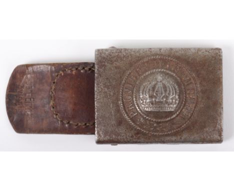 WW1 German 1918 Dated M-15 Saxon Other Ranks Belt Buckle, good example of the all steel belt buckle for an enlisted man in a 