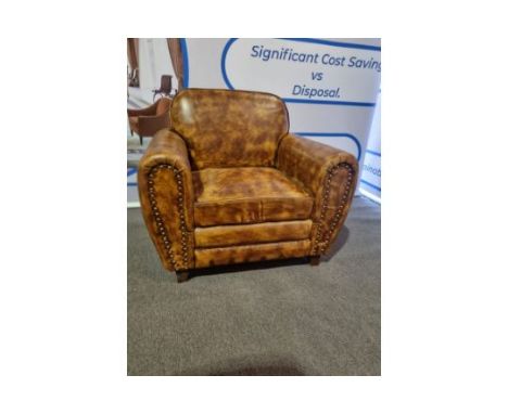 Balmoral Leather Armchair An Instant Classic, The Balmoral Vintage Upholstered In Tabac 100% Leather Commands Attention With 
