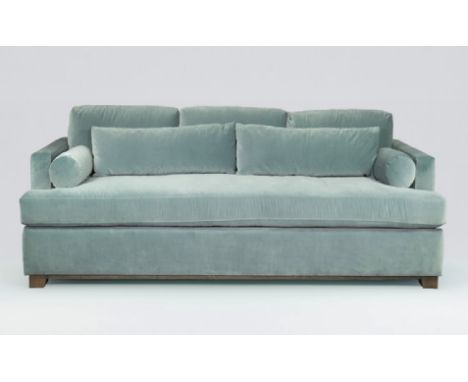 Eveleyn Sofa Deep Media sofa in Teal cotton velvet - An incredibly spacious and comfortable sofa upholstered in cotton velvet