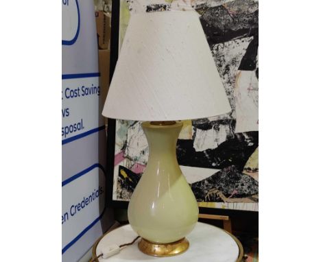 A pair of Heathfield And Co Louisa Glazed Ceramic Table Lamp With Textured Shade 76cm