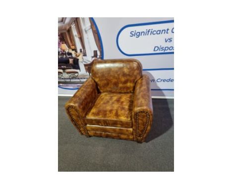 { Option of lots:  552, 553 } Balmoral Leather Armchair An Instant Classic, The Balmoral Vintage Upholstered In Tabac 100% Le