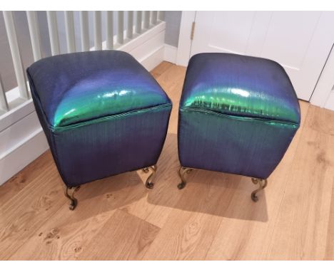 A Pair of  Italian Mid-Century Stools By Pier Luigi Colli Have Been Reimagined By Studio Bucchi. They Showcase An Iridescent 