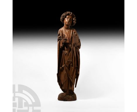 Franconia, late 15th-early 16th century A.D. A carved limewood figure of St John from the workshop of Tilman Riemenschneider 