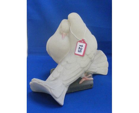 Sevres, c1925. A stylish Art Deco ceramic group modelled as two stylised entwined doves. In excellent original condition. Cir