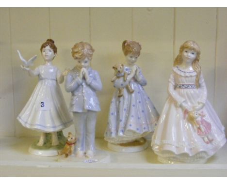 Four Limited Edition NSPCC Royal Worcester figures comprising 'I Hope', 'I Dream', 'I Wish', 'I Pray'.