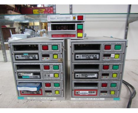 Two Sonifex Micro HS broadcast cartridge players and Sonifex CQ20.R
