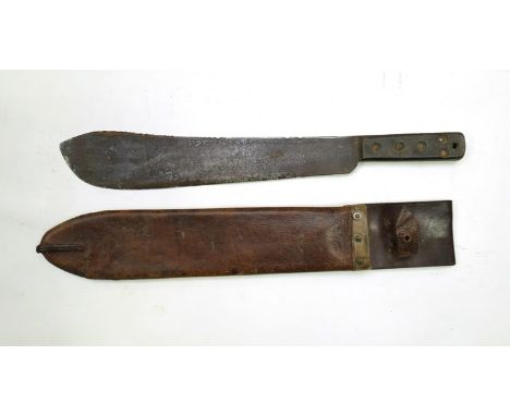 A military large leather bush knife/machete 1945