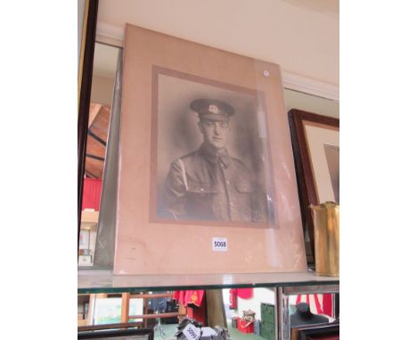 A WWI portrait of a Norfolk Regiment soldier, unframed 