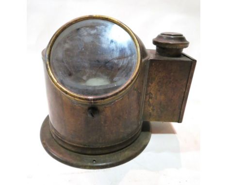 A 19th Century brass binnacle ship's compass with burner
