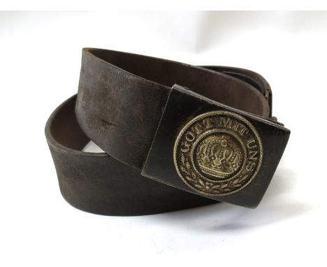 A WWI German army belt with buckle 'Gott Mit Uns'