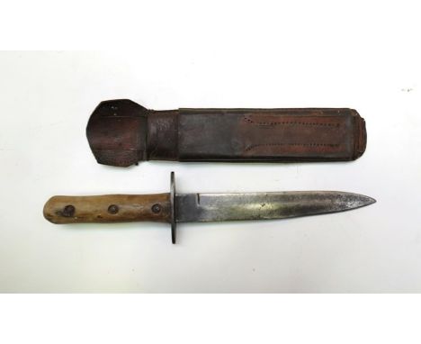 An Italian army knife with sheath 