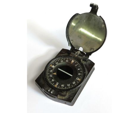 A WWII German Bakelite and aluminum compass, brought back by ERNEST H LEE, an RAF Servicemen after the war.  Provenance with 