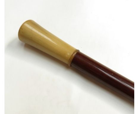 A swagger stick with horn handle 