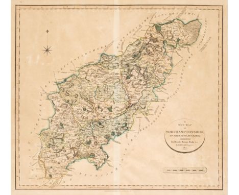 Geological County Maps. Cary (John), A New Map of Northamptonshire Divided into Hundreds, Exhibiting its Roads, Rivers, Parks