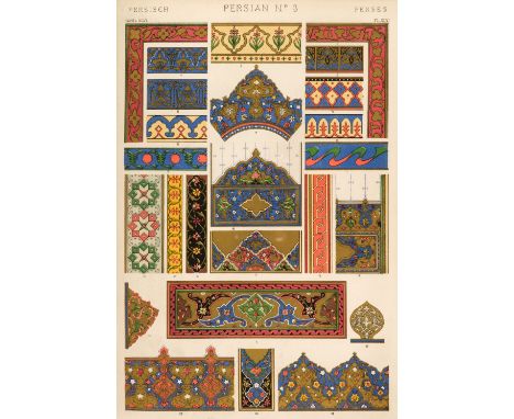 Jones (Owen). The Grammar of Ornament, London: Bernard Quaritch, 1868, additional chromolithograph title, 111 chromolithograp